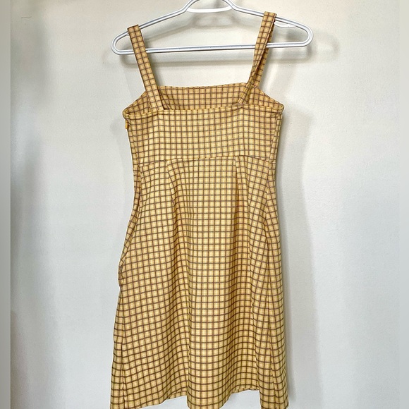 Cute Yellow Checkered Sundress - Size Small - Picture 2 of 3